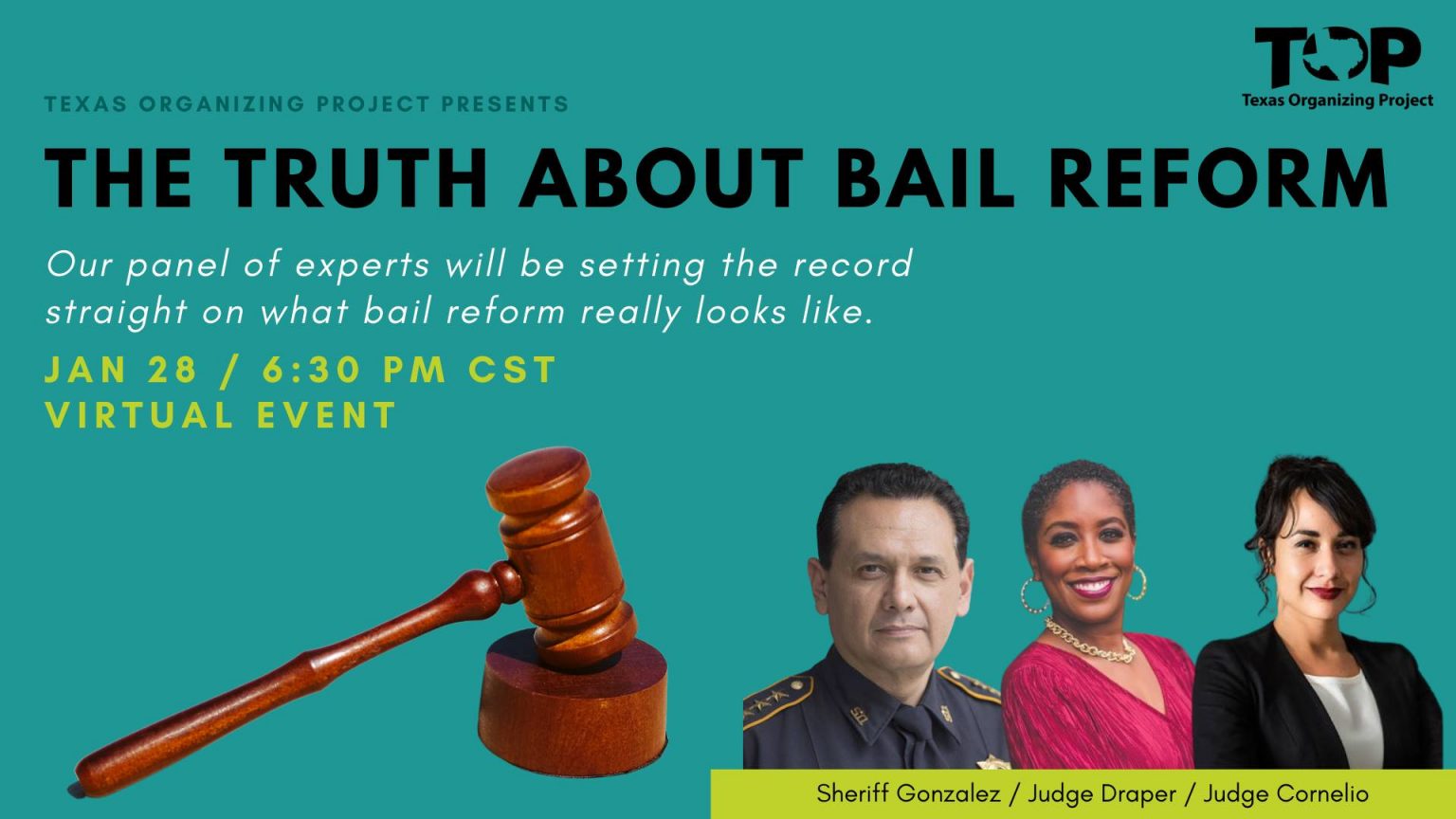Learn about the bail reform we need in Harris County this Thursday
